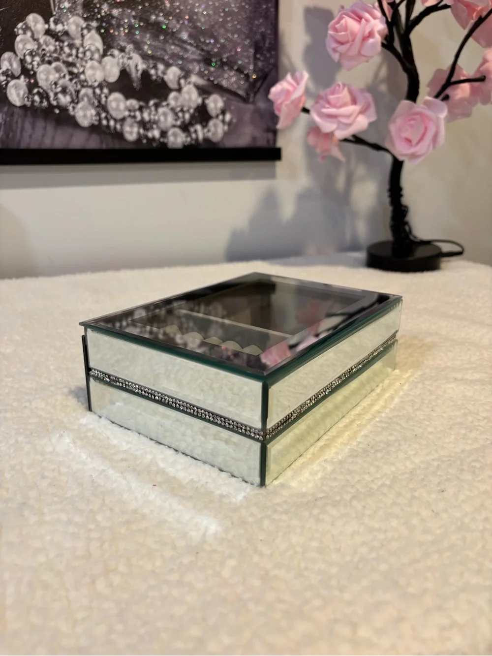 Mirrored Jewelry Organizer Box